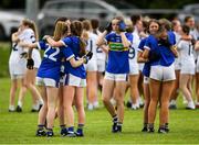 21 May 2022; Tipperary players after the Ladies Football U14 All-Ireland Gold Final match between Kildare and Tipperary at Crettyard GAA in Laois. Photo by Ray McManus/Sportsfile