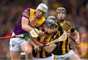 21 May 2022; Liam Ryan of Wexford in action against Conor Delaney of Kilkenny during the Leinster GAA Hurling Senior Championship Round 5 match between Kilkenny and Wexford at UPMC Nowlan Park in Kilkenny. Photo by Stephen McCarthy/Sportsfile
