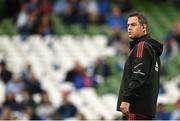 21 May 2022; Munster head coach Johann van Graan before the United Rugby Championship match between Leinster and Munster at the Aviva Stadium in Dublin. Photo by Harry Murphy/Sportsfile