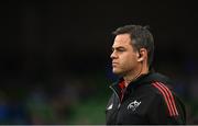 21 May 2022; Munster head coach Johann van Graan before the United Rugby Championship match between Leinster and Munster at the Aviva Stadium in Dublin. Photo by Harry Murphy/Sportsfile