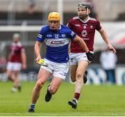 21 May 2022; James Keyes of Laois in action against Cormac Boyle of Westmeath during the Leinster GAA Hurling Senior Championship Round 5 match between Laois and Westmeath at MW Hire O’Moore Park in Portlaoise, Laois. Photo by Michael P Ryan/Sportsfile