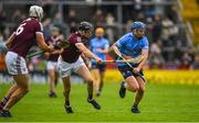 21 May 2022; John Bellow of Dublin in action against Joseph Cooney of Galway during the Leinster GAA Hurling Senior Championship Round 5 match between Galway and Dublin at Pearse Stadium in Galway. Photo by Ray Ryan/Sportsfile