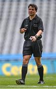 21 May 2022; Referee Caymon Flynn during the Lory Meagher Cup Final match between Longford and Louth at Croke Park in Dublin. Photo by Piaras Ó Mídheach/Sportsfile