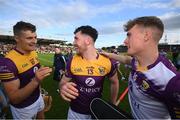 21 May 2022; Wexford players, from left, Jack O'Connor, Oisín Foley and James Lawlor after the Leinster GAA Hurling Senior Championship Round 5 match between Kilkenny and Wexford at UPMC Nowlan Park in Kilkenny. Photo by Stephen McCarthy/Sportsfile