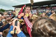 21 May 2022; Conor Whelan of Galway tries to sign his autograph for young supporters after the Leinster GAA Hurling Senior Championship Round 5 match between Galway and Dublin at Pearse Stadium in Galway. Photo by Ray Ryan/Sportsfile