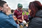 21 May 2022; Cathal Mannion of Galway  signs his autograph for young supporters after the Leinster GAA Hurling Senior Championship Round 5 match between Galway and Dublin at Pearse Stadium in Galway. Photo by Ray Ryan/Sportsfile