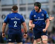 21 May 2022; Ryan Baird of Leinster celebrates the awarding of a penalty during the United Rugby Championship match between Leinster and Munster at the Aviva Stadium in Dublin. Photo by Harry Murphy/Sportsfile