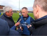 21 May 2022; Westmeath manager Joe Fortune speaks with the media the Leinster GAA Hurling Senior Championship Round 5 match between Laois and Westmeath at MW Hire O’Moore Park in Portlaoise, Laois. Photo by Michael P Ryan/Sportsfile