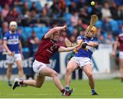 21 May 2022; James Keyes of Laois in action against Darragh Egerton of Westmeath during the Leinster GAA Hurling Senior Championship Round 5 match between Laois and Westmeath at MW Hire O’Moore Park in Portlaoise, Laois. Photo by Michael P Ryan/Sportsfile