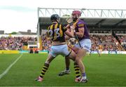 21 May 2022; Walter Walsh of Kilkenny and Paudie Foley of Wexford tussle during the Leinster GAA Hurling Senior Championship Round 5 match between Kilkenny and Wexford at UPMC Nowlan Park in Kilkenny. Photo by Stephen McCarthy/Sportsfile