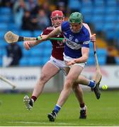 21 May 2022; Paddy Purcell of Laois in action against  Darragh Egerton of Westmeath during the Leinster GAA Hurling Senior Championship Round 5 match between Laois and Westmeath at MW Hire O’Moore Park in Portlaoise, Laois. Photo by Michael P Ryan/Sportsfile