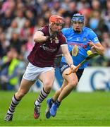 21 May 2022; Conor Whelan of Galway in action against Eoghan O’Donnell of Dublin during the Leinster GAA Hurling Senior Championship Round 5 match between Galway and Dublin at Pearse Stadium in Galway. Photo by Ray Ryan/Sportsfile