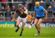 21 May 2022; Joseph Cooney of Galway in action against Cian O’Callaghan of Dublin during the Leinster GAA Hurling Senior Championship Round 5 match between Galway and Dublin at Pearse Stadium in Galway. Photo by Ray Ryan/Sportsfile