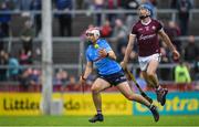 21 May 2022; Paddy Smith of Dublin in action against Conor Cooney of Galway during the Leinster GAA Hurling Senior Championship Round 5 match between Galway and Dublin at Pearse Stadium in Galway. Photo by Ray Ryan/Sportsfile