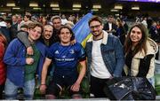 21 May 2022; Alex Soroka of Leinster with family after the United Rugby Championship match between Leinster and Munster at the Aviva Stadium in Dublin. Photo by Harry Murphy/Sportsfile