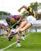 21 May 2022; Conor McDonald of Wexford and Richie Reid of Kilkenny during the Leinster GAA Hurling Senior Championship Round 5 match between Kilkenny and Wexford at UPMC Nowlan Park in Kilkenny. Photo by Stephen McCarthy/Sportsfile