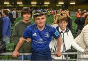21 May 2022; Ben Murphy of Leinster with family after the United Rugby Championship match between Leinster and Munster at the Aviva Stadium in Dublin. Photo by Harry Murphy/Sportsfile