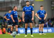 21 May 2022; Harry Byrne of Leinster lines up a kick during the United Rugby Championship match between Leinster and Munster at the Aviva Stadium in Dublin. Photo by Harry Murphy/Sportsfile