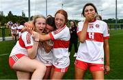 22 May 2022; Derry players celebrate after their victory in the 2022 All-Ireland U14 Bronze Final between Derry and Offaly at the GAA National Games Development Centre in Abbotstown, Dublin. Photo by Ben McShane/Sportsfile