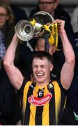 22 May 2022; Kilkenny captain Pádraic Moylan lifts the cup after his side's victory in the oneills.com GAA Hurling All-Ireland U20 Championship Final match between Kilkenny and Limerick at FBD Semple Stadium in Thurles, Tipperary. Photo by Piaras Ó Mídheach/Sportsfile