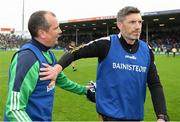 22 May 2022; Kilkenny manager Derek Lyng walks away from Limerick manager Diarmuid Mullins after the oneills.com GAA Hurling All-Ireland U20 Championship Final match between Kilkenny and Limerick at FBD Semple Stadium in Thurles, Tipperary. Photo by George Tewkesbury/Sportsfile