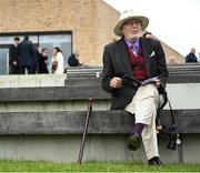 22 May 2022; A racegoer looks on during the Tattersalls Irish Guineas Festival at The Curragh Racecourse in Kildare. Photo by Harry Murphy/Sportsfile