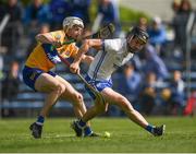 22 May 2022; Conor Gleeson of Waterford is tackled by Ryan Taylor of Clare during the Munster GAA Hurling Senior Championship Round 5 match between Clare and Waterford at Cusack Park in Ennis, Clare. Photo by Ray McManus/Sportsfile