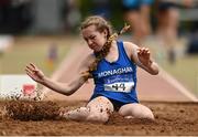 22 May 2022;  Rebecca Murphy of Monaghan County competing in the premier women's long jump during Round 1 of the AAI National Outdoor League at the Mary Peters Track in Belfast. Photo by Sam Barnes/Sportsfile