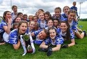 22 May 2022; Waterford players celebrate with the cup after the 2022 All-Ireland U14 Silver Final between Tyrone and Waterford at the GAA National Games Development Centre in Abbotstown, Dublin. Photo by Ben McShane/Sportsfile