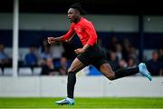 21 May 2022; King Obular of Corduff FC during the FAI Centenary Under 17 Cup Final 2021/2022 match between Corduff FC, Dublin, and College Corinthians AFC, Cork, at Home Farm Football Club in Dublin. Photo by Brendan Moran/Sportsfile