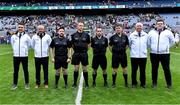 21 May 2022; Referee Michael Kennedy and his officials before the Christy Ring Cup Final match between Kildare and Mayo at Croke Park in Dublin. Photo by Piaras Ó Mídheach/Sportsfile