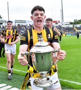 22 May 2022; Pierce Blanchfield of Kilkenny celebrates with the cup after his side's victory in the oneills.com GAA Hurling All-Ireland U20 Championship Final match between Kilkenny and Limerick at FBD Semple Stadium in Thurles, Tipperary. Photo by Piaras Ó Mídheach/Sportsfile