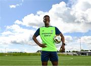 23 May 2022; Chiedozie Ogbene during the launch of the INTERSPORT Elverys FAI Summer Soccer Schools at the FAI Headquarters in Abbotstown, Dublin. Photo by Harry Murphy/Sportsfile