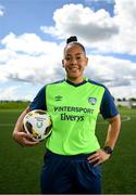 23 May 2022; Rianna Jarrett during the launch of the INTERSPORT Elverys FAI Summer Soccer Schools at the FAI Headquarters in Abbotstown, Dublin. Photo by Harry Murphy/Sportsfile