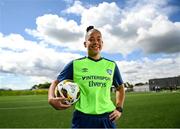 23 May 2022; Rianna Jarrett during the launch of the INTERSPORT Elverys FAI Summer Soccer Schools at the FAI Headquarters in Abbotstown, Dublin. Photo by Harry Murphy/Sportsfile