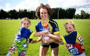 23 May 2022; Meath footballer Emma Duggan with Isabel Fay, left, and Jane Smyth at the launch of the Kellogg’s GAA Cúl Camps on-pack competition. Follow in the footsteps of Skryne GFC and your GAA club could win up to €25,000 in the Kellogg’s GAA Cúl Camps on-pack competition. To nominate your GAA club today, all that is required is to purchase a promotional box of Kellogg’s Corn Flakes, Rice Krispies or Bran Flakes. Using a unique on pack code, log on to kelloggsculcamps.gaa.ie/competition and nominate your club of choice. Photo by Stephen McCarthy/Sportsfile