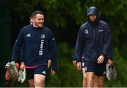 23 May 2022; Peter Dooley and Ross Byrne during Leinster Rugby squad trainingat UCD in Dublin. Photo by Harry Murphy/Sportsfile