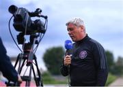 23 May 2022; Bohemians manager Keith Long is interviewed by LOI TV before the SSE Airtricity League Premier Division match between St Patrick's Athletic and Bohemians at Richmond Park in Dublin. Photo by Piaras Ó Mídheach/Sportsfile