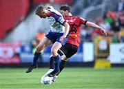 23 May 2022; Eoin Doyle of St Patrick's Athletic in action against Conor Levingston of Bohemians during the SSE Airtricity League Premier Division match between St Patrick's Athletic and Bohemians at Richmond Park in Dublin. Photo by Piaras Ó Mídheach/Sportsfile