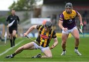 21 May 2022; Conor Delaney of Kilkenny in action against Conor McDonald of Wexford during the Leinster GAA Hurling Senior Championship Round 5 match between Kilkenny and Wexford at UPMC Nowlan Park in Kilkenny. Photo by Stephen McCarthy/Sportsfile