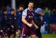 23 May 2022; Keith Cowan of Drogheda United celebrates after his side's victory in the SSE Airtricity League Premier Division match between Drogheda United and Shamrock Rovers at Head in the Game Park in Drogheda, Louth. Photo by Ben McShane/Sportsfile