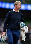 21 May 2022; Leinster head coach Leo Cullen before the United Rugby Championship match between Leinster and Munster at Aviva Stadium in Dublin. Photo by Brendan Moran/Sportsfile