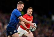 21 May 2022; Rory O'Loughlin of Leinster during the United Rugby Championship match between Leinster and Munster at Aviva Stadium in Dublin. Photo by Brendan Moran/Sportsfile