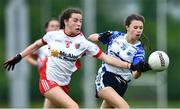 22 May 2022; Brooke Dunford of Waterford and Ellie Daly of Tyrone during the 2022 All-Ireland U14 Silver Final between Tyrone and Waterford at the GAA National Games Development Centre in Abbotstown, Dublin. Photo by Ben McShane/Sportsfile