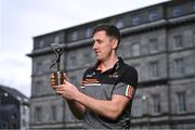 26 May 2022; PwC GAA/GPA Player of the Month for April in hurling, Diarmaid Byrnes of Limerick, with his award at Eyre Square in Galway.   Photo by Piaras Ó Mídheach/Sportsfile