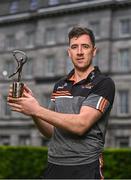 26 May 2022; PwC GAA/GPA Player of the Month for April in hurling, Diarmaid Byrnes of Limerick, with his award at Eyre Square in Galway. Photo by Piaras Ó Mídheach/Sportsfile