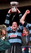25th April 1998; Anthony Foley of Shannon lifting the cup following the AIB All-Ireland League Division 1 Final match between Garryowen and Shannon at Lansdowne Road in Dublin. Photo by Ray McManus/Sportsfile