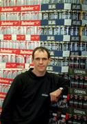 11 Decemeber 1998: David Beggy of Buccaneers stands for a portrait at a store display in Crazy Prices, Ballyfermot, Dublin. Photo by Brendan Moran/Sportsfile