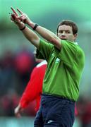 3 October 1998; Referee Gordan Black during the Guinness Interprovincial Championship match between Munster and Ulster at Musgrave Park in Cork. Photo by Matt Browne/Sportsfile