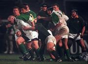 1st December 1998: John Hayes of Ireland is tackled by Chad Alcock of South Africa during the International Rugby match between Ireland A and South Africa at Ravenhill Park in Belfast. Photo by Matt Browne/Sportsfile